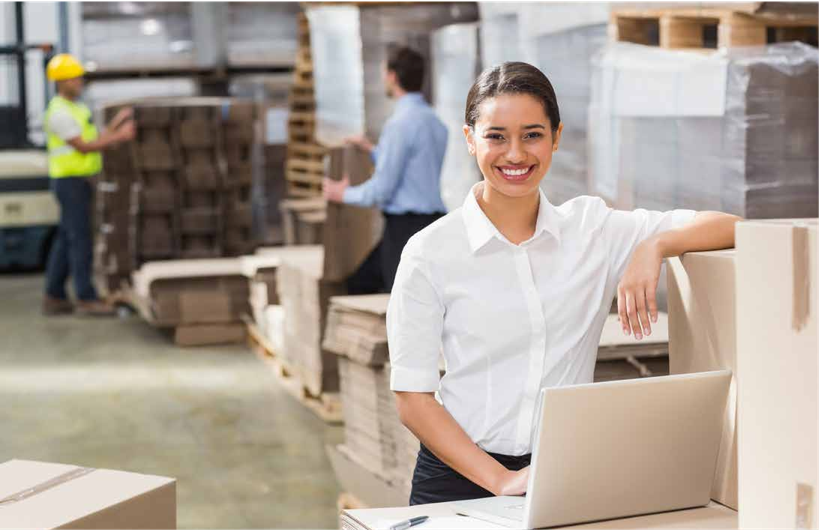 Creating a Lean Real-Time Warehouse: Happy worker in warehouse