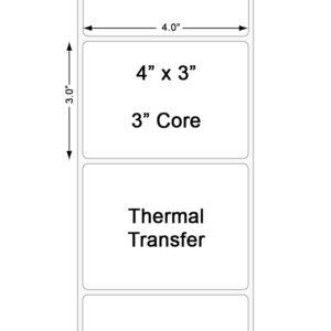 4" x 3" Thermal Transfer Label with 3" Core