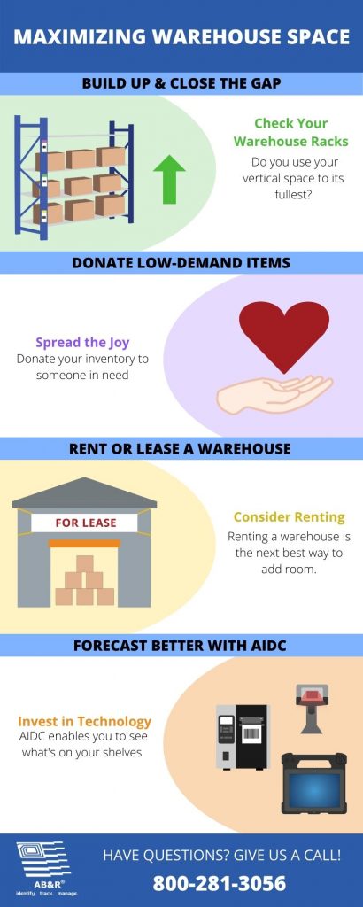 maximize warehouse space infographic